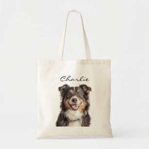 Custom Pet Photo And Name Tote Bag
