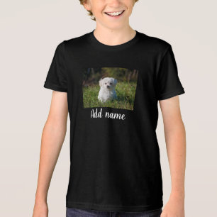 Custom Pet Photo And Name Tri-Blend Shirt