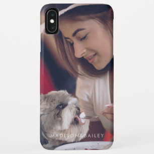 Custom Pet Photo and Name Typography iPhone XS Max Case