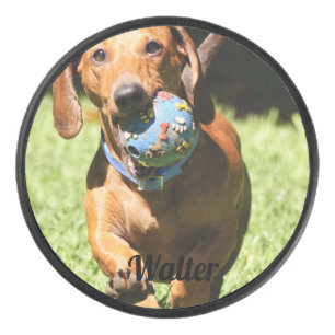 Custom Pet Photo and Text   Hockey Puck