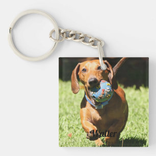 Custom Pet Photo and Text Key Ring