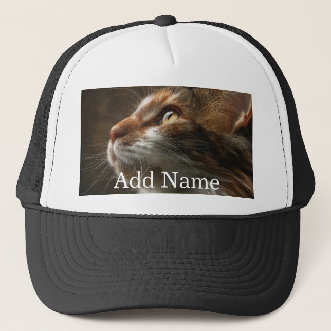 Custom Pet Photo and Text Personalized Trucker Hat (Front)