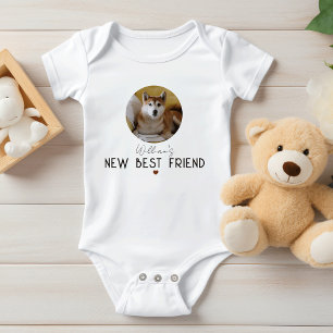 Custom Pet Photo Baby - Personalised Dog Friend Bodysuit