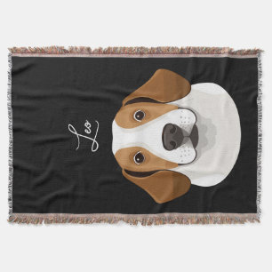 Custom Pet Photo Blanket, Personalized Dog Portrai Throw Blanket