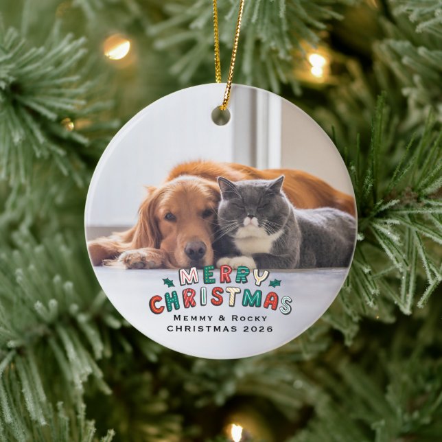 Custom Pet Photo Ceramic Tree Decoration (Tree)