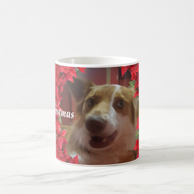 Custom Pet Photo Christmas Coffee Mug (Center)