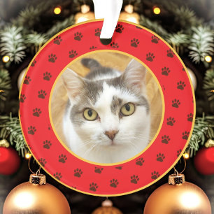 Custom Pet Photo Christmas Holiday Ornament