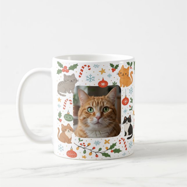 Custom Pet Photo Christmas Mug Gift for Pet Lovers (Left)