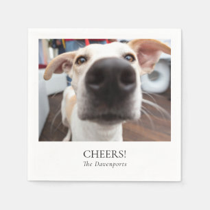 Custom Pet Photo Cocktail Napkins for Weddings 