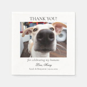 Custom Pet Photo Cocktail Napkins for Weddings 