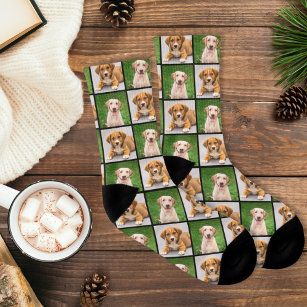 Custom Pet Photo Collage Dog Lover Socks
