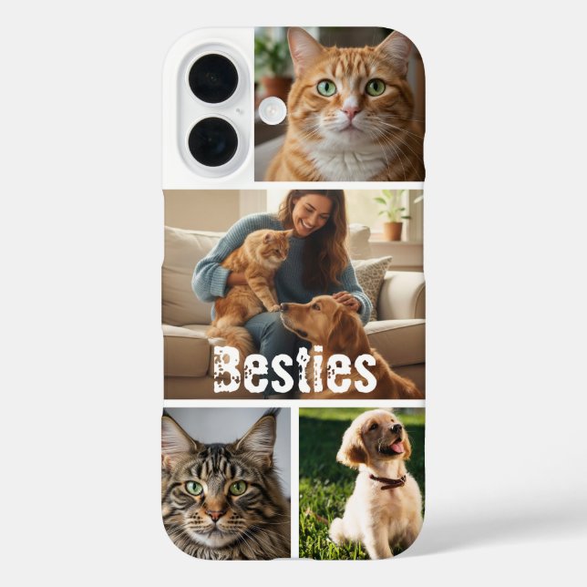 Custom Pet Photo Collage iPhone Case (Back)