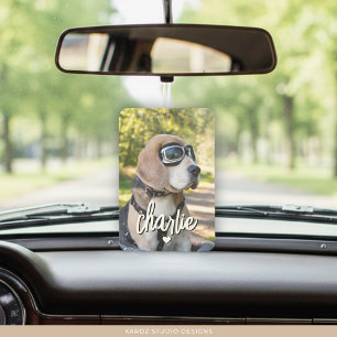 Custom Pet Photo Cool Dog Name Car Air Freshener