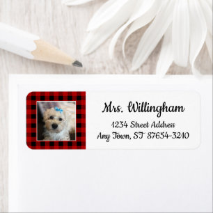 Custom Pet Photo Country Red Buffalo Check Plaid