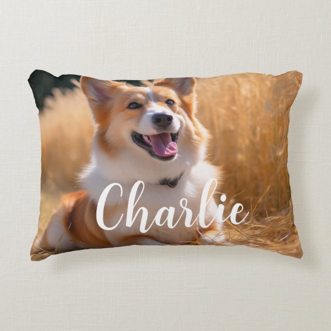 Custom Pet Photo Decorative Cushion (Front)