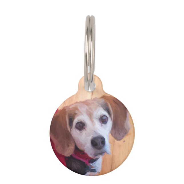 Custom Pet Photo Dog Cat Cute Pet Tag (Front)