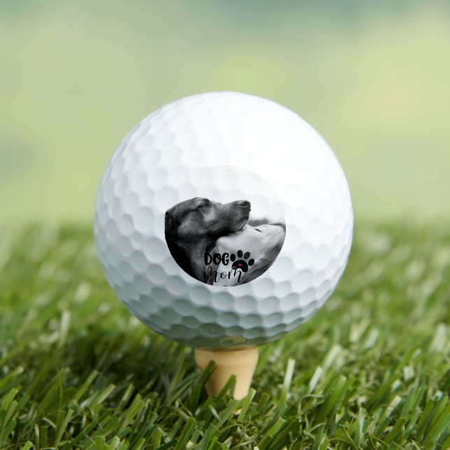 Custom Pet Photo Dog Mum Keepsake Golf Balls (Insitu Tee)