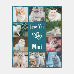 Custom Pet Photo Dog or Cat Memorial Gift Fleece Blanket