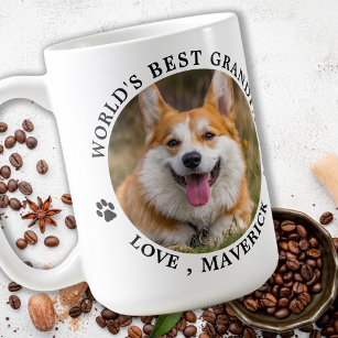 Custom Pet Photo Dog Personalised Grandpa Coffee Mug
