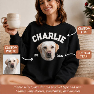 Custom Pet Photo Face For Dog Mum Personalised Sweatshirt