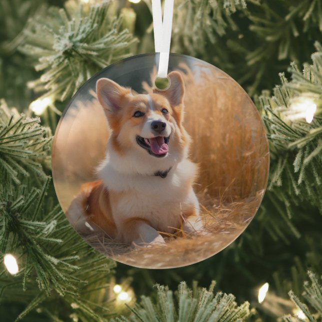 Custom Pet Photo Glass Tree Decoration (Insitu)