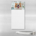 Custom Pet Photo Grid Paper Magnetic Notepad<br><div class="desc">Grid patterned magnetic notepad you can keep on the fridge. Magnetic notepad personalised with a photo of your pet. Grid paper notepad for shopping lists,  notes,  and more. Personalise with a pet photo above the pale grey grid lines.</div>