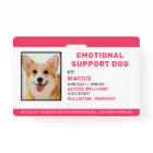 Custom Pet Photo ID Emotional Support Dog 