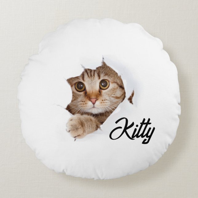 Custom Pet Photo Image Personalised Throw Pillow (Front)