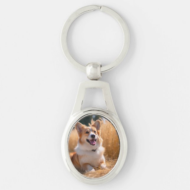Custom Pet Photo Key Ring (Front)