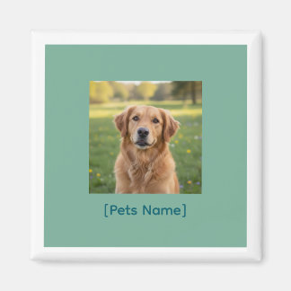 Custom Pet Photo Magnet | Personalized Name