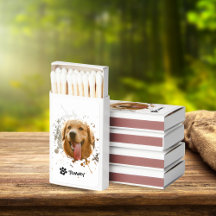 Custom Pet Photo Matchboxes with Name & Typography