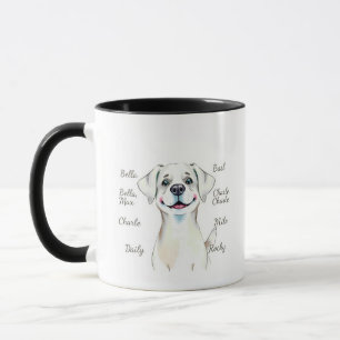 Custom Pet Photo Mug Simple Modern Name