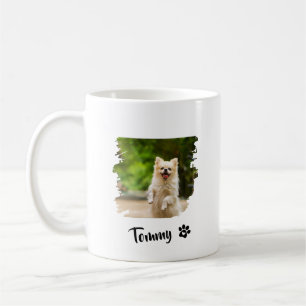 Custom Pet Photo Mug with Name & Modern Typography