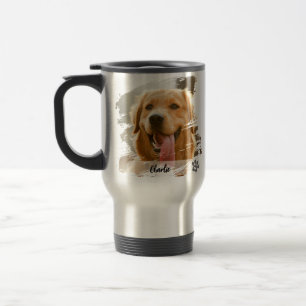 Custom Pet Photo Mug with Name – Modern Typography