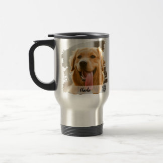 Custom Pet Photo Mug with Name – Modern Typography