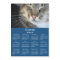 Custom Pet Photo Name 2024 Calendar Blue Magnet