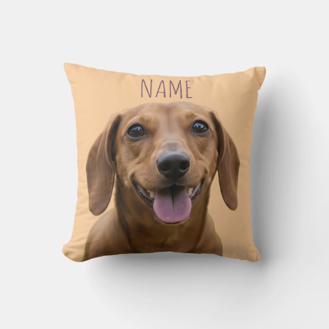 Custom Pet Photo & Name  Cushion (Front)