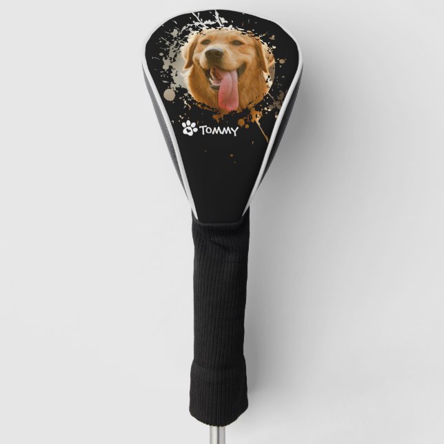 Custom Pet Photo & Name  Golf Head Cover (Front)