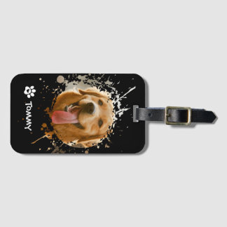 Custom Pet Photo & Name Luggage Tag – Travel Gift
