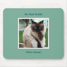 Custom Pet Photo & Name Mousepad | Desk Buddy