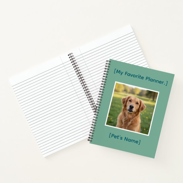 Custom Pet Photo Notebook | Personalized Planner (Inside)