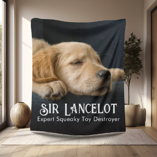Custom Pet Photo Personalised Fleece Blanket
