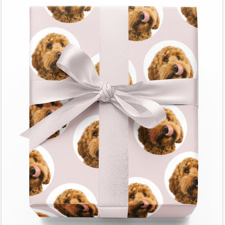 Custom Pet Photo | Personalised Pink Wrapping Paper