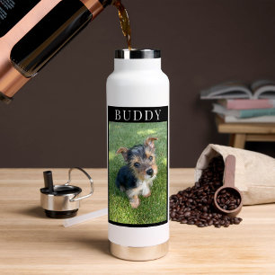 Custom Pet Photo Personalized Water Bottle
