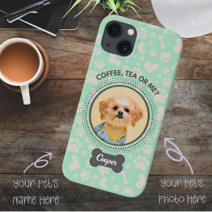 Custom Pet Photo Phone Case – “Coffee, Tea or Me?”