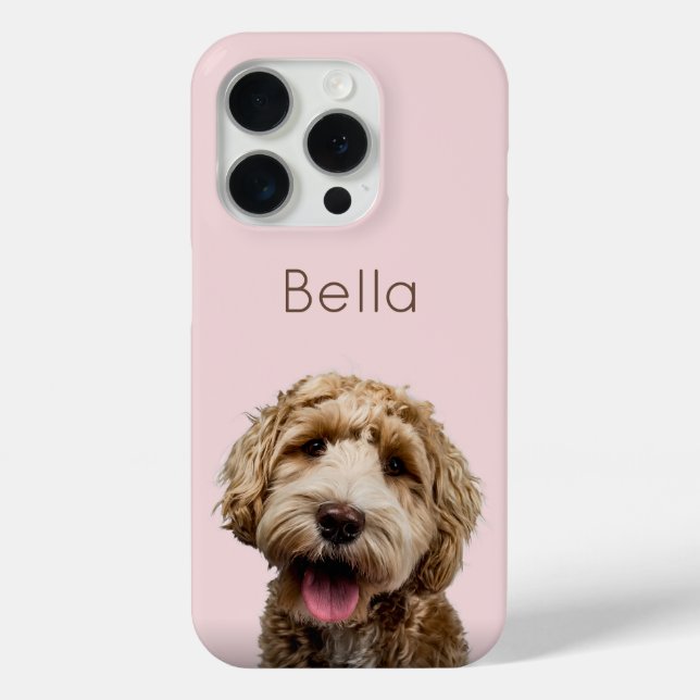 Custom Pet Photo Phone Case with Name (Back)