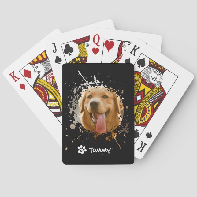 Custom Pet Photo Playing Cards with Name – Persona (Back)