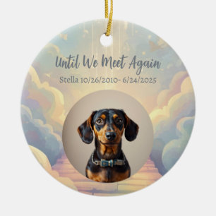 Custom Pet Photo Rainbow Bridge Memorial Ornament