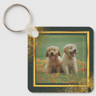 Custom Pet Photo & Saying Key Ring