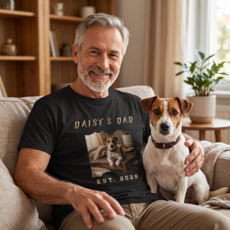 Custom Pet Photo Shirt, Framed Dog Dad T-Shirt